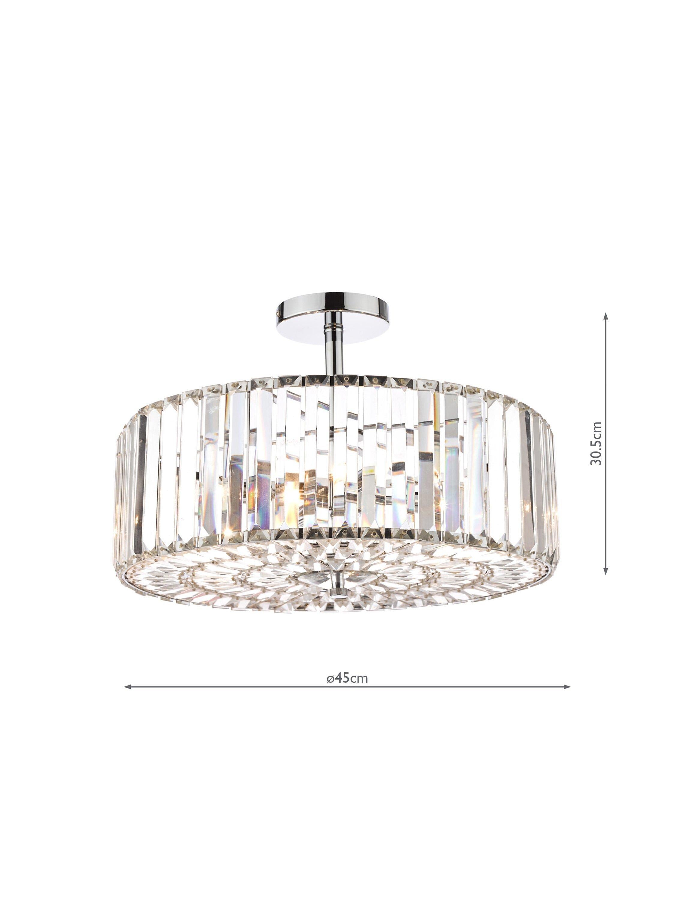 Laura Ashley Fernhurst semi-flush ceiling light large, British brand