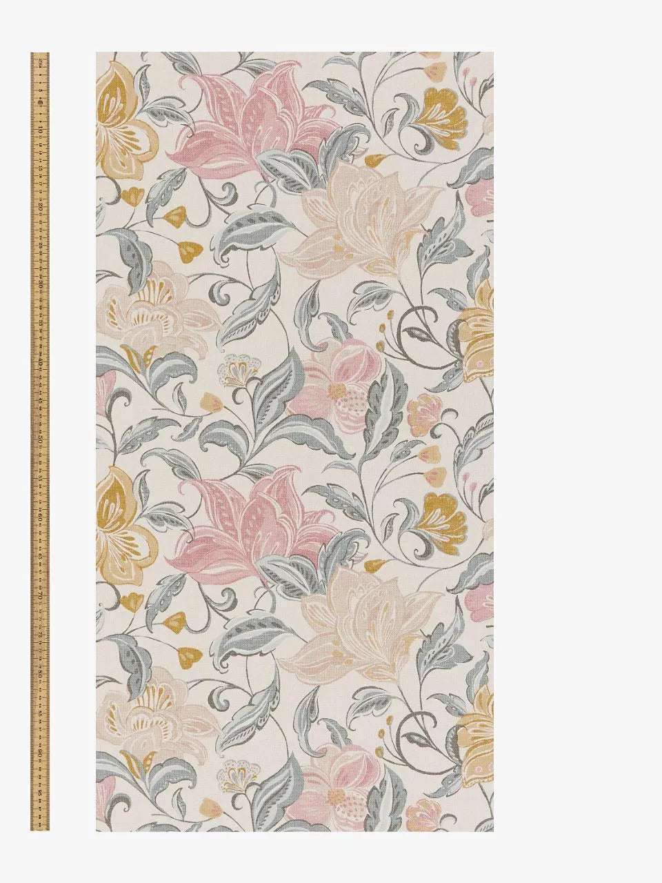 John Lewis wallpaper floral turmeric 10m x 52cm, imported from the UK