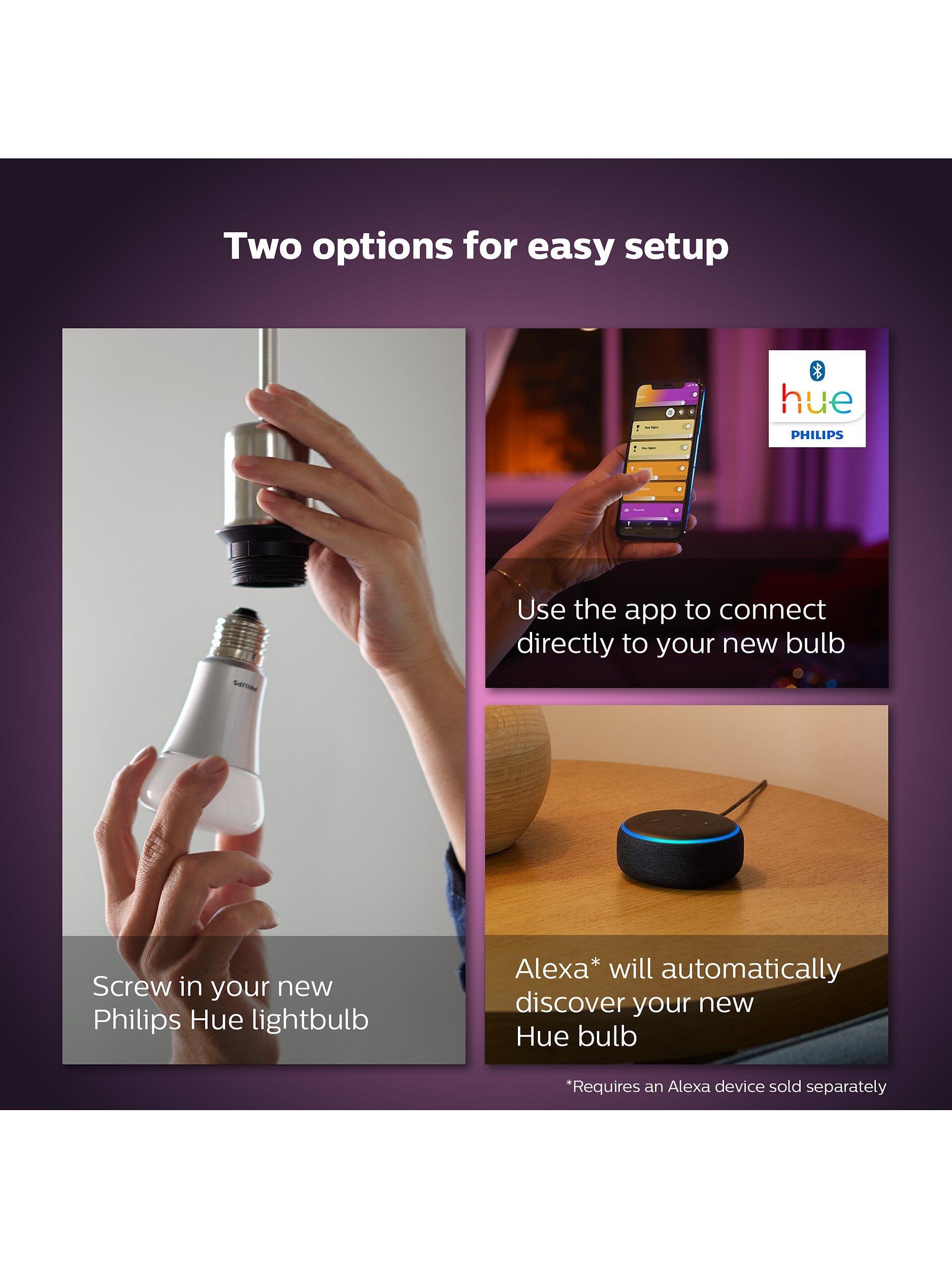 Philips Hue colour changing LED bulb E27 9W, imported from the UK