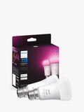 Philips Hue colour changing smart bulb pack of 2 B22 9W, UK version