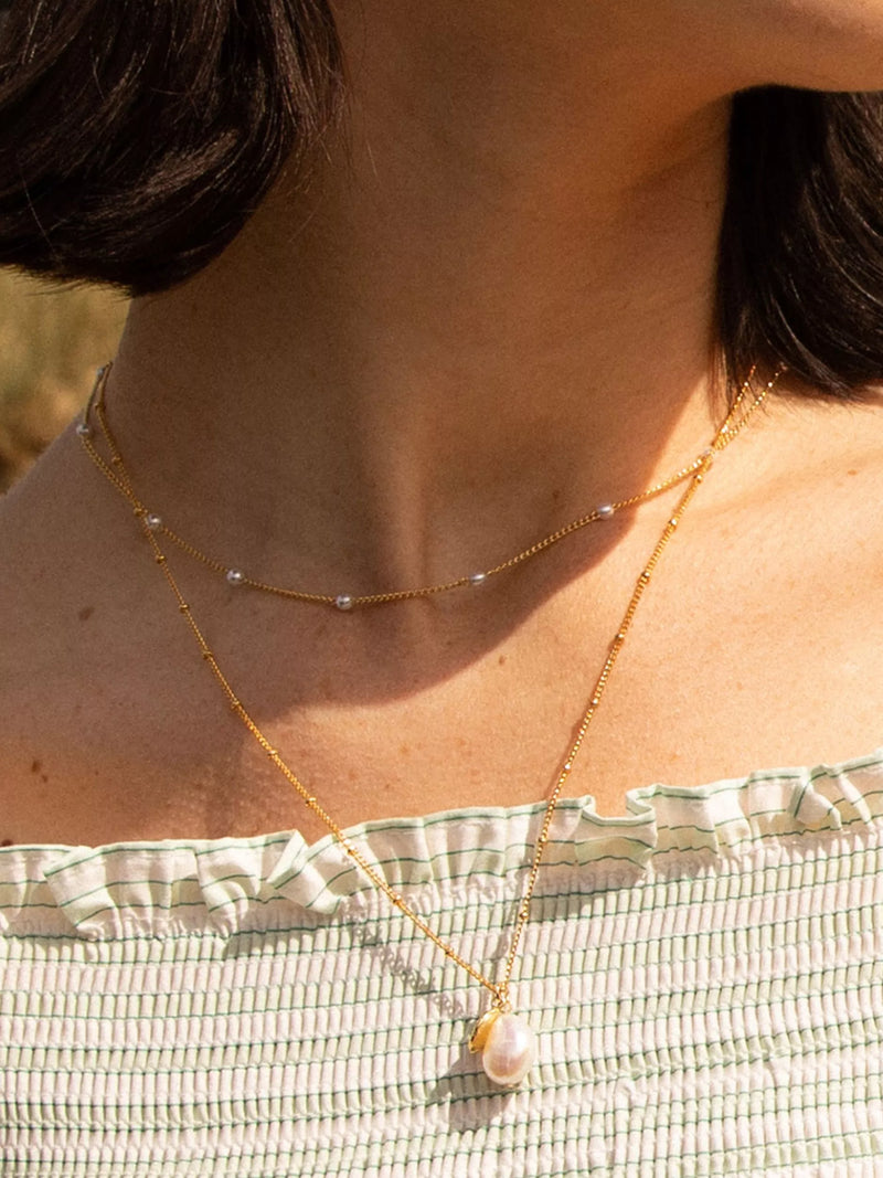 Estella Bartlett coin and pearl necklace gold (British brand)