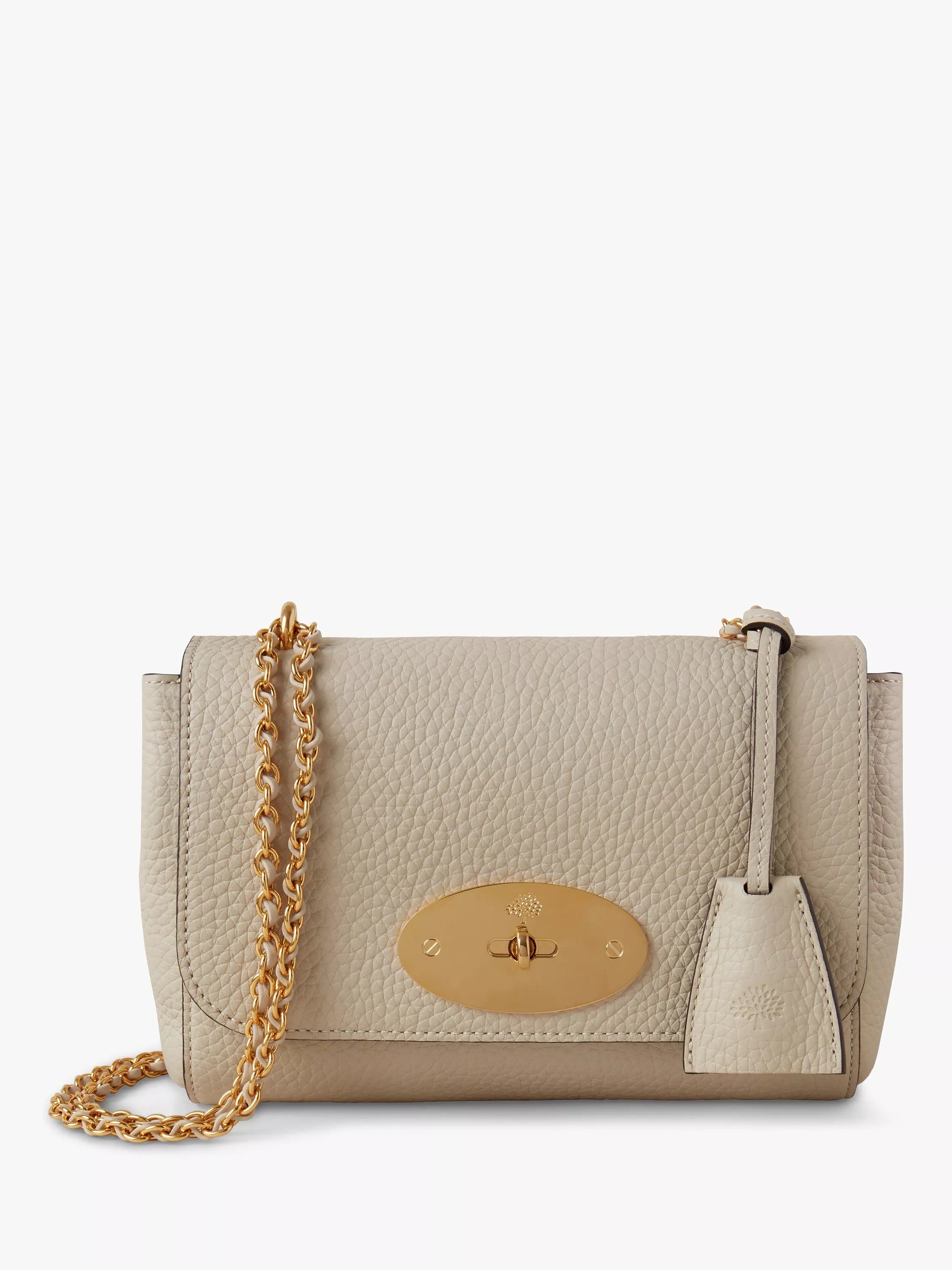 Mulberry Lily Heavy Grain Leather Chain Strap Shoulder Bag