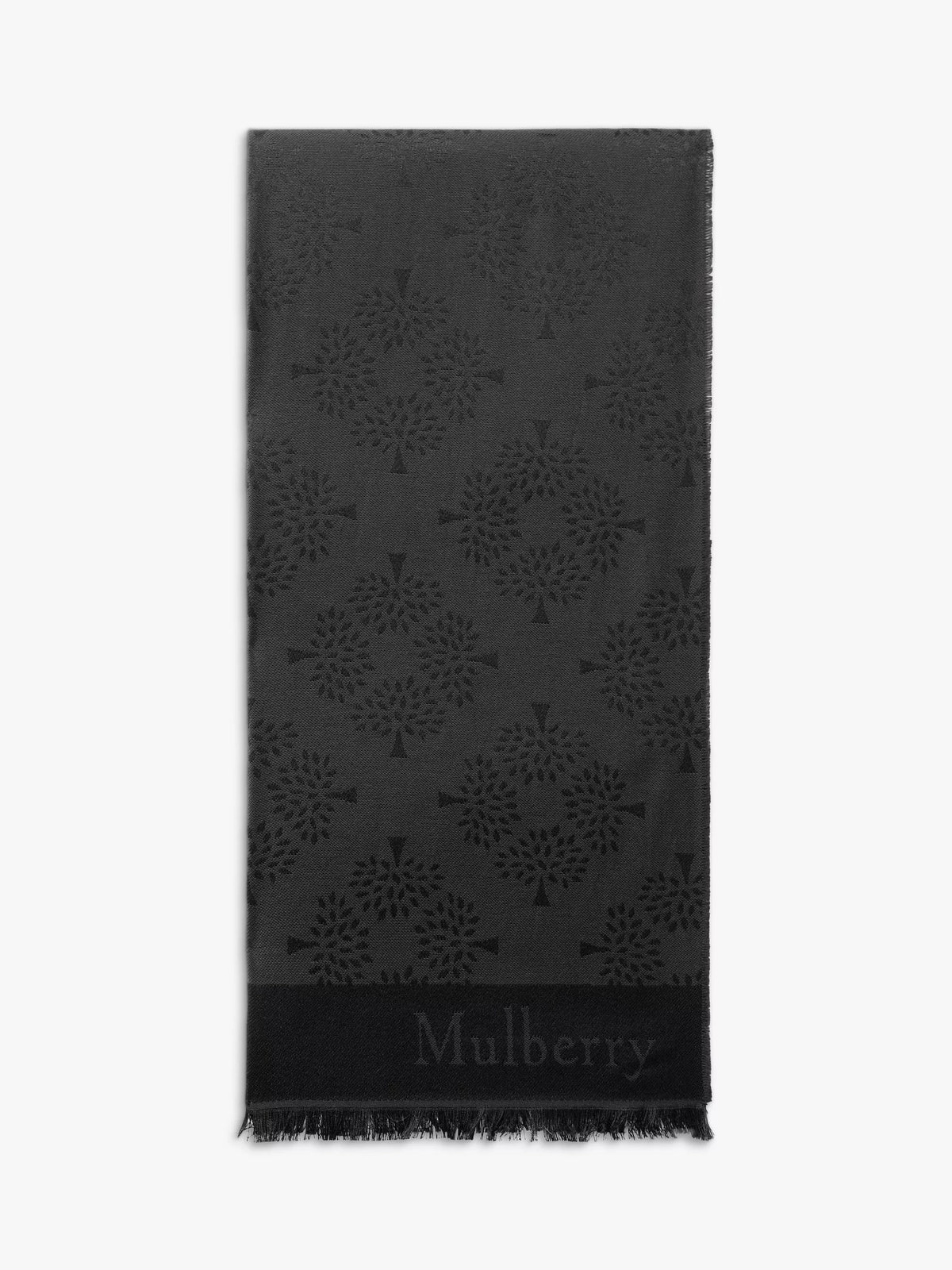 Mulberry Tree Design Silk Blend Scarf, 180 x 45cm
