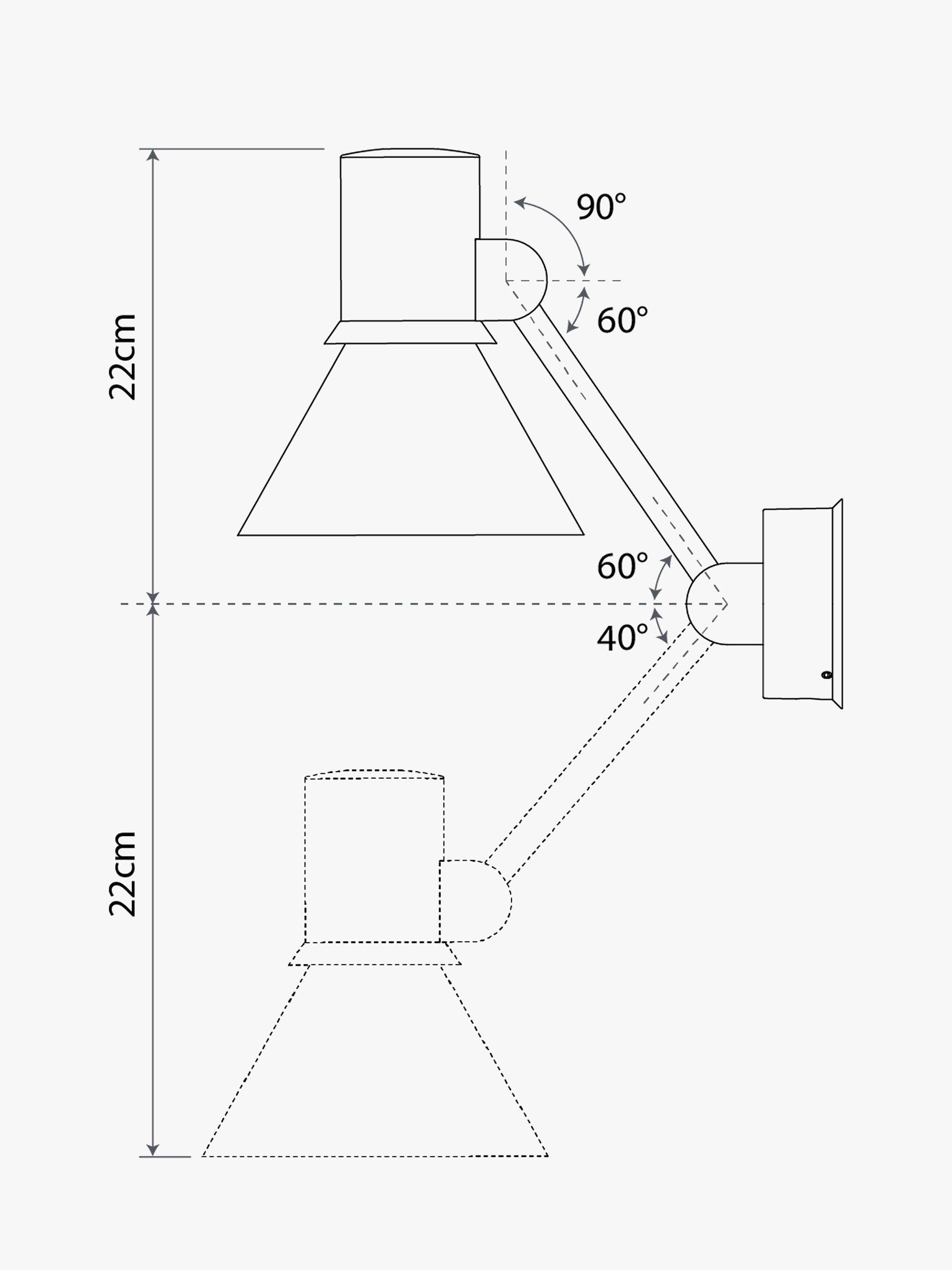 Anglepoise Type 80 W2 wall light, UK version