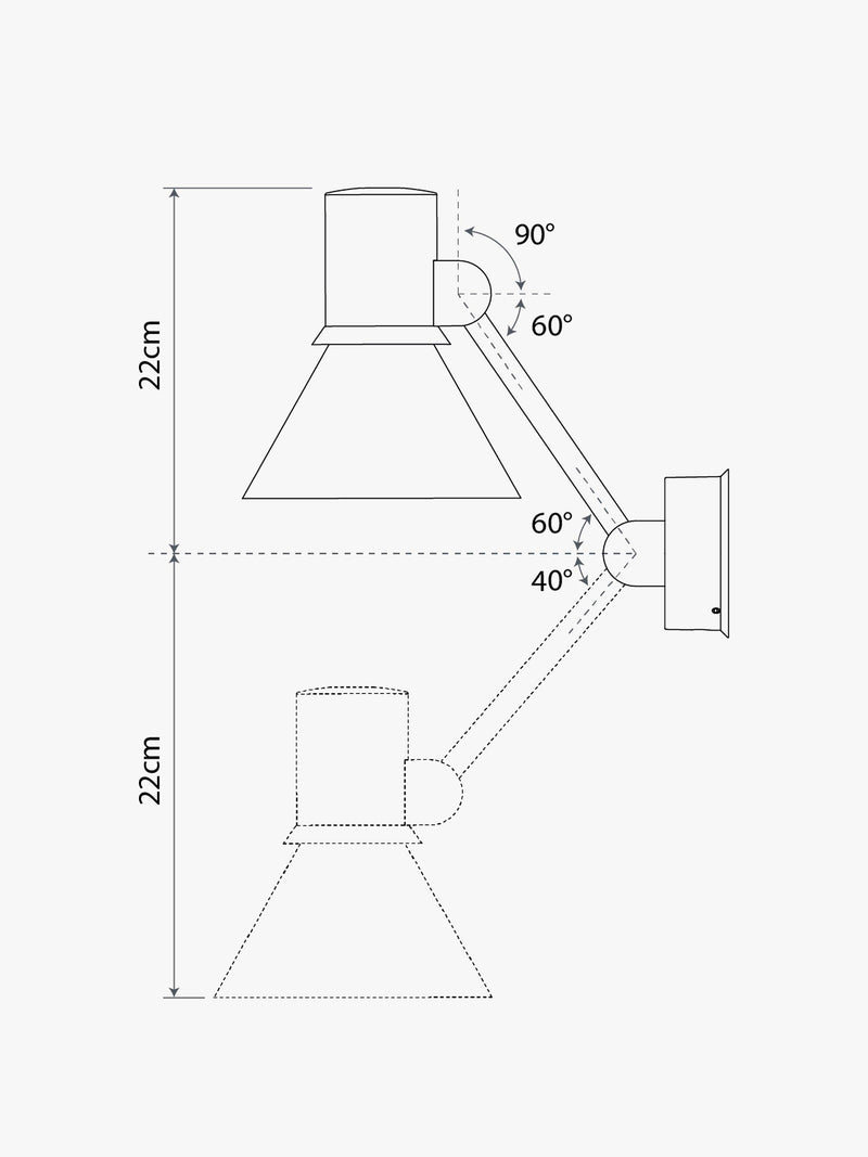 Anglepoise Type 80 W2 wall light, UK version