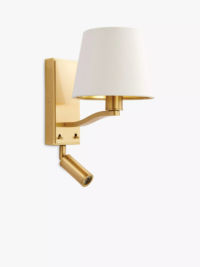 Bay Lighting Manor satin gold wall light - British product
