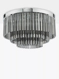 Där Logan smoked crystal flush ceiling light - British product