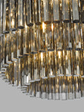 Där Logan smoked crystal flush ceiling light - British product