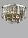 Där Logan smoked crystal flush ceiling light - British product