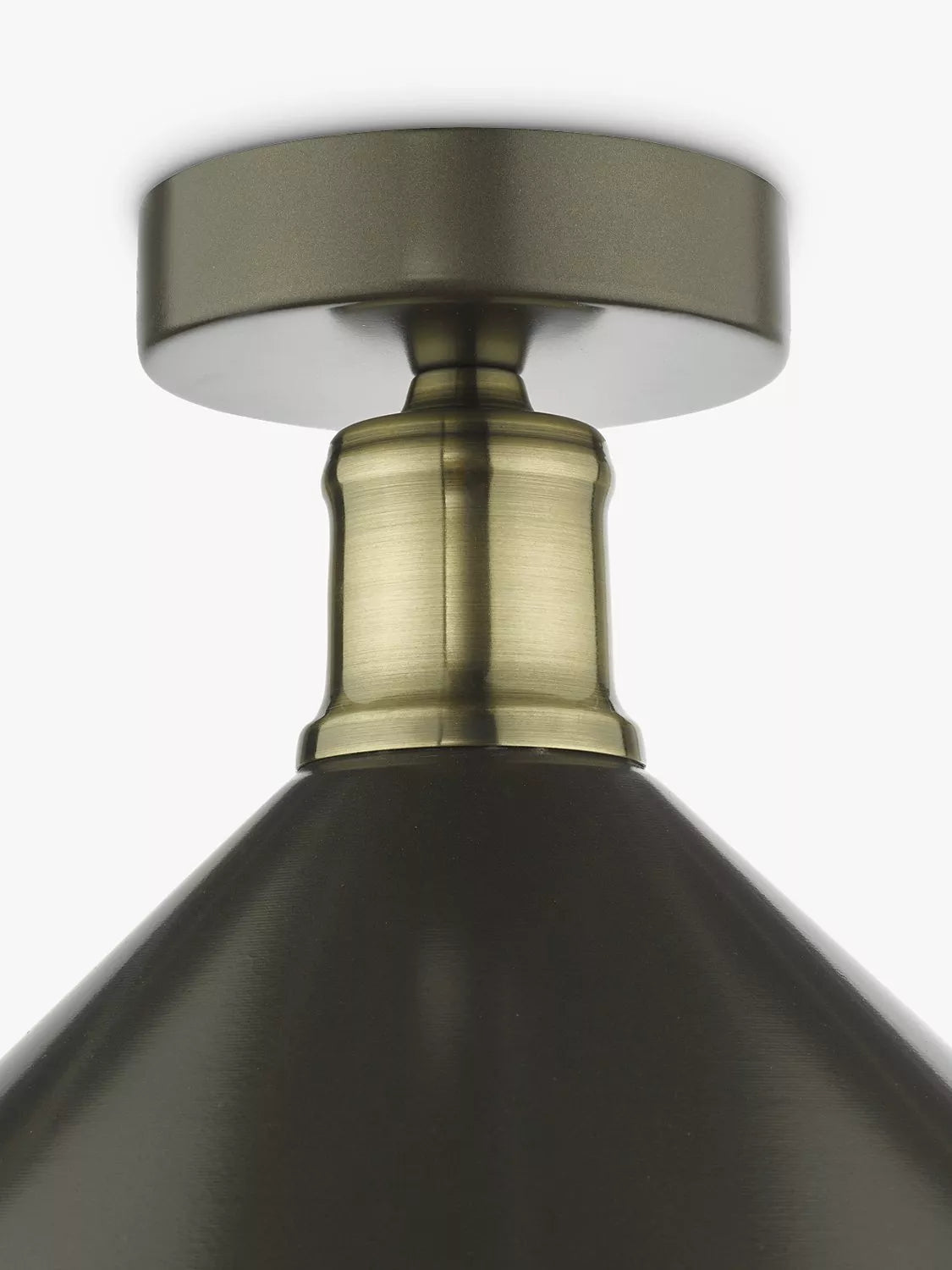 Där Jalen flush ceiling light graphite antique brass (British brand)