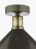 Där Jalen flush ceiling light graphite antique brass (British brand)