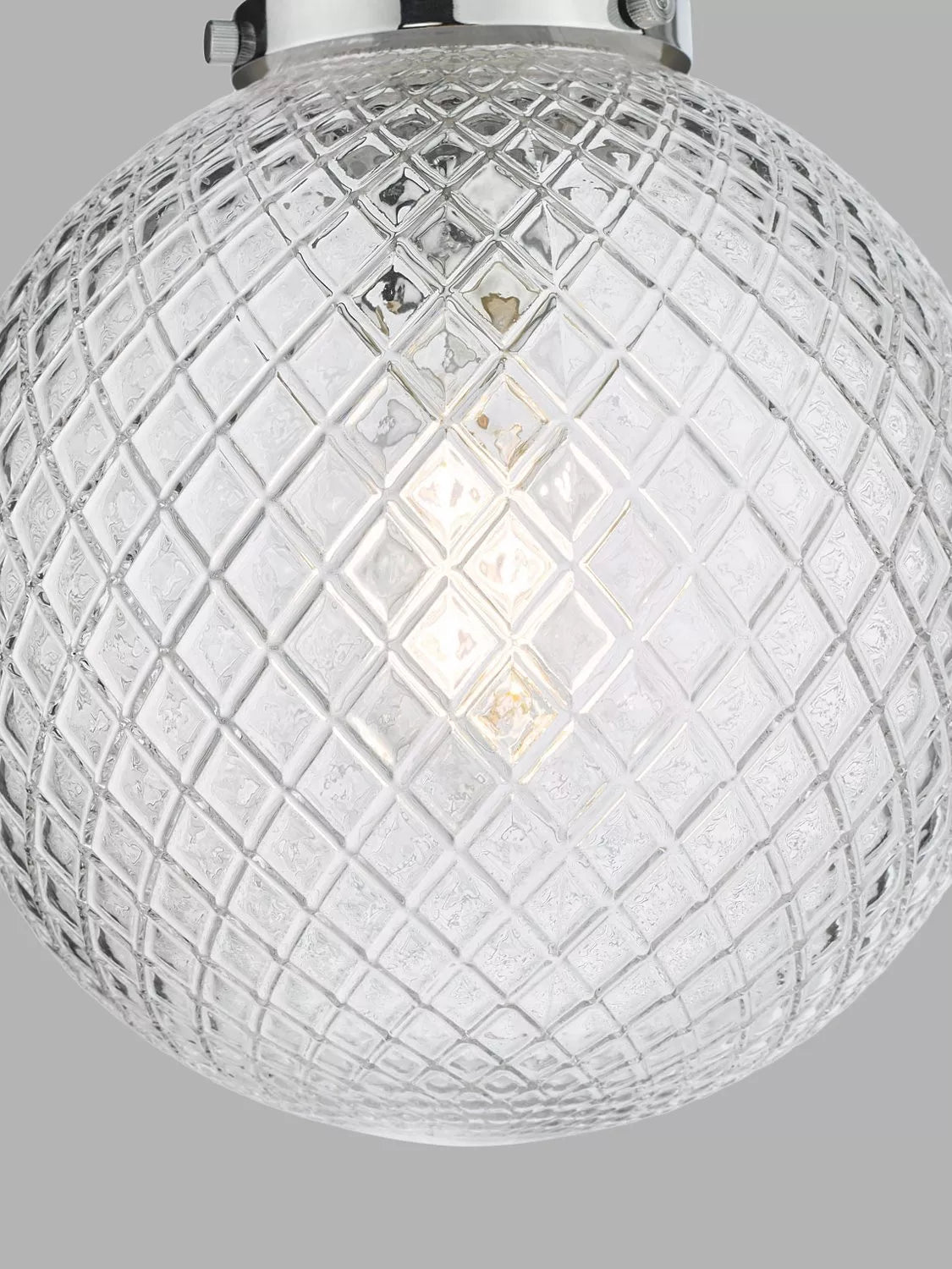Där textured glass ceiling light polished chrome, imported from the UK