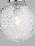 Där textured glass ceiling light polished chrome, imported from the UK