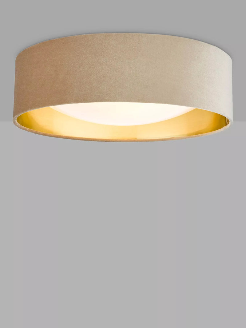 Där Nysa Velvet Flush Ceiling Light, Medium