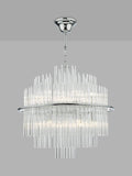 Art-Deco glass ceiling light adjustable height - British product