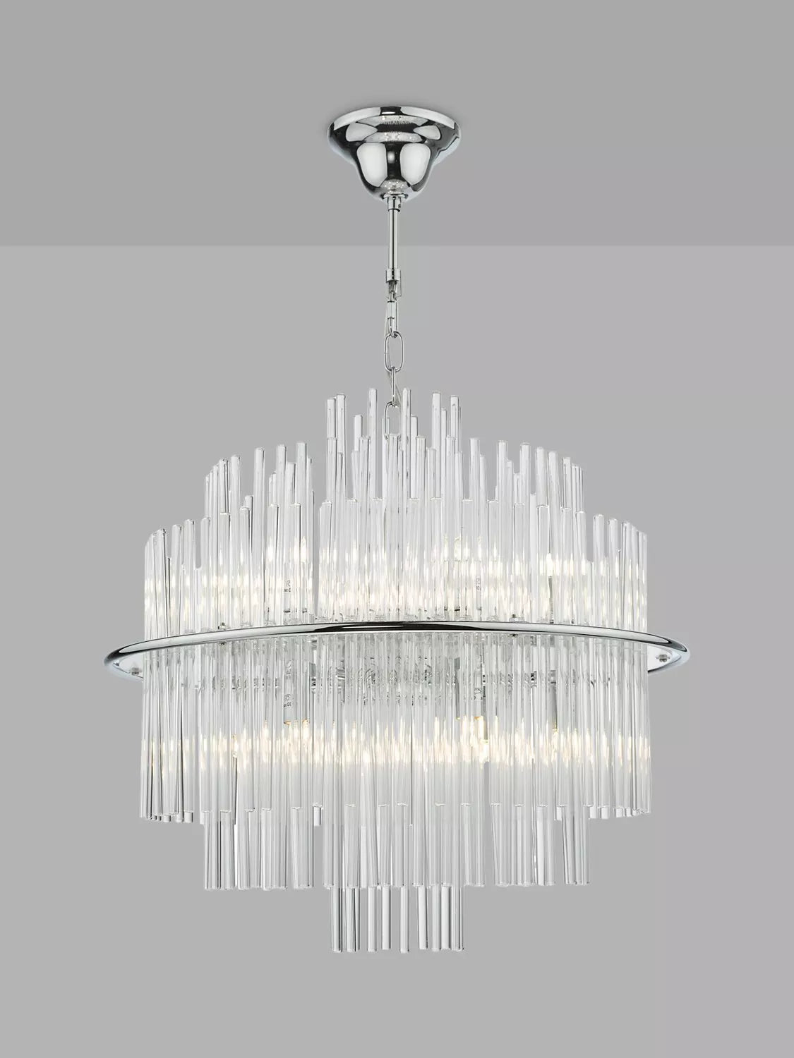 Art-Deco glass ceiling light adjustable height - British product