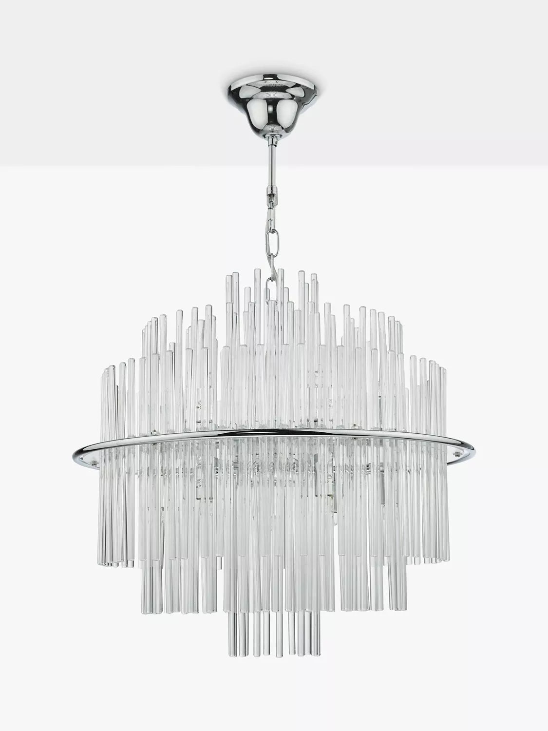 Art-Deco glass ceiling light adjustable height - British product