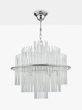 Art-Deco glass ceiling light adjustable height - British product