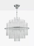 Art-Deco glass ceiling light adjustable height - British product