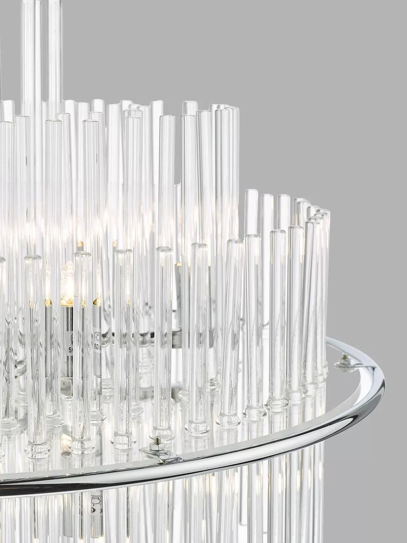 Art-Deco glass ceiling light adjustable height - British product