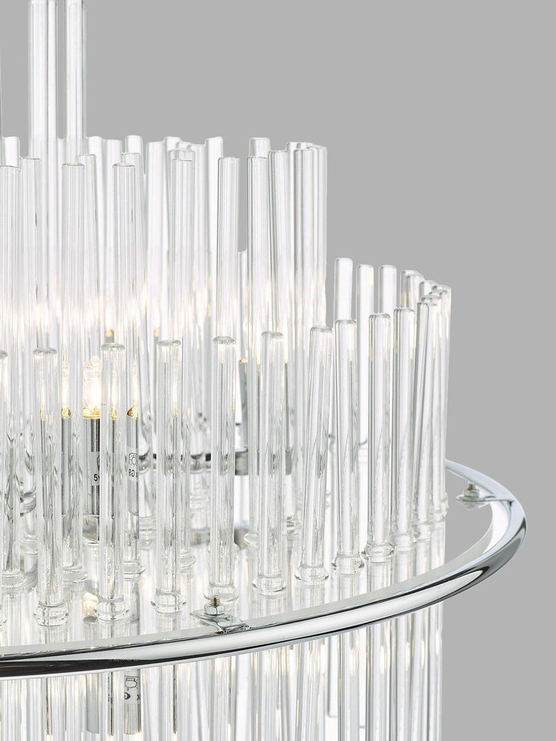 Art-Deco glass ceiling light adjustable height - British product