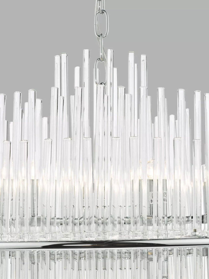 Art-Deco glass ceiling light adjustable height - British product