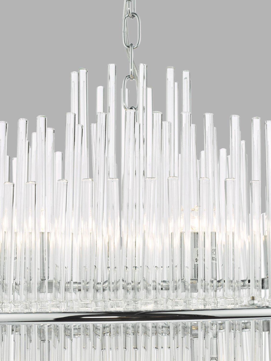 Art-Deco glass ceiling light adjustable height - British product