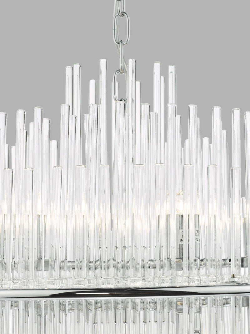 Art-Deco glass ceiling light adjustable height - British product