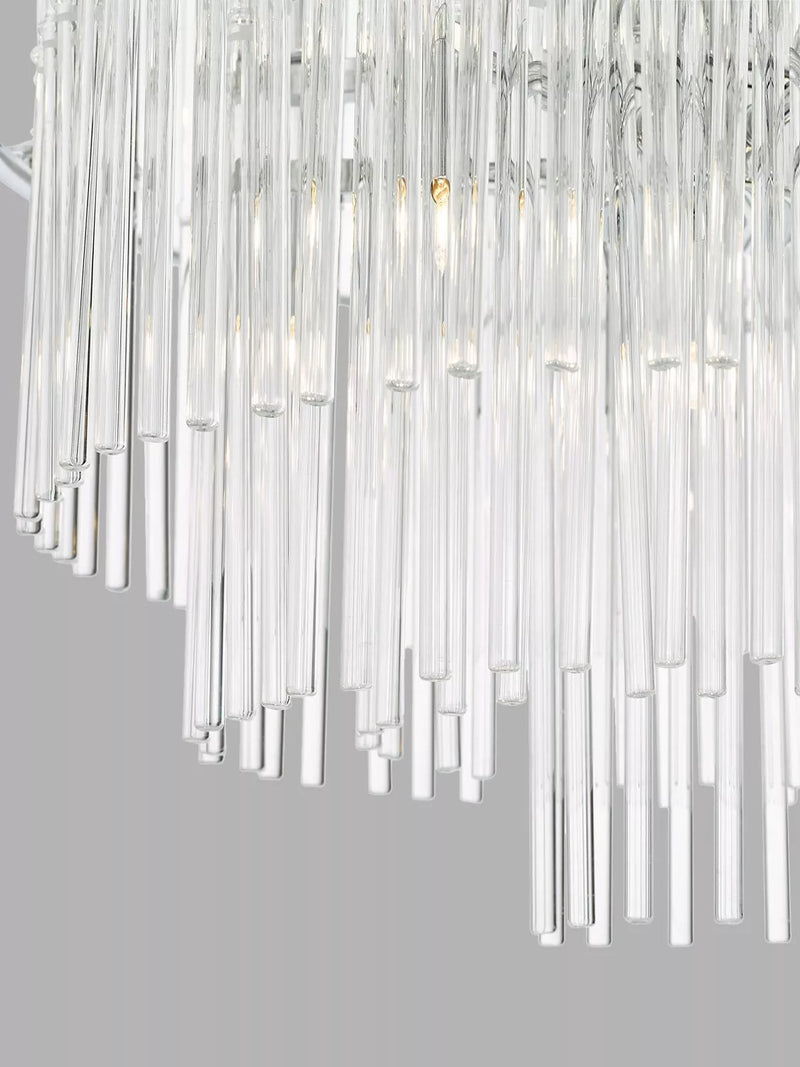 Art-Deco glass ceiling light adjustable height - British product
