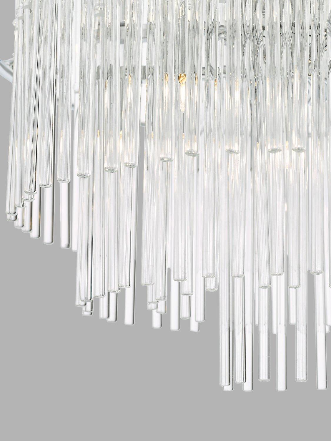 Art-Deco glass ceiling light adjustable height - British product