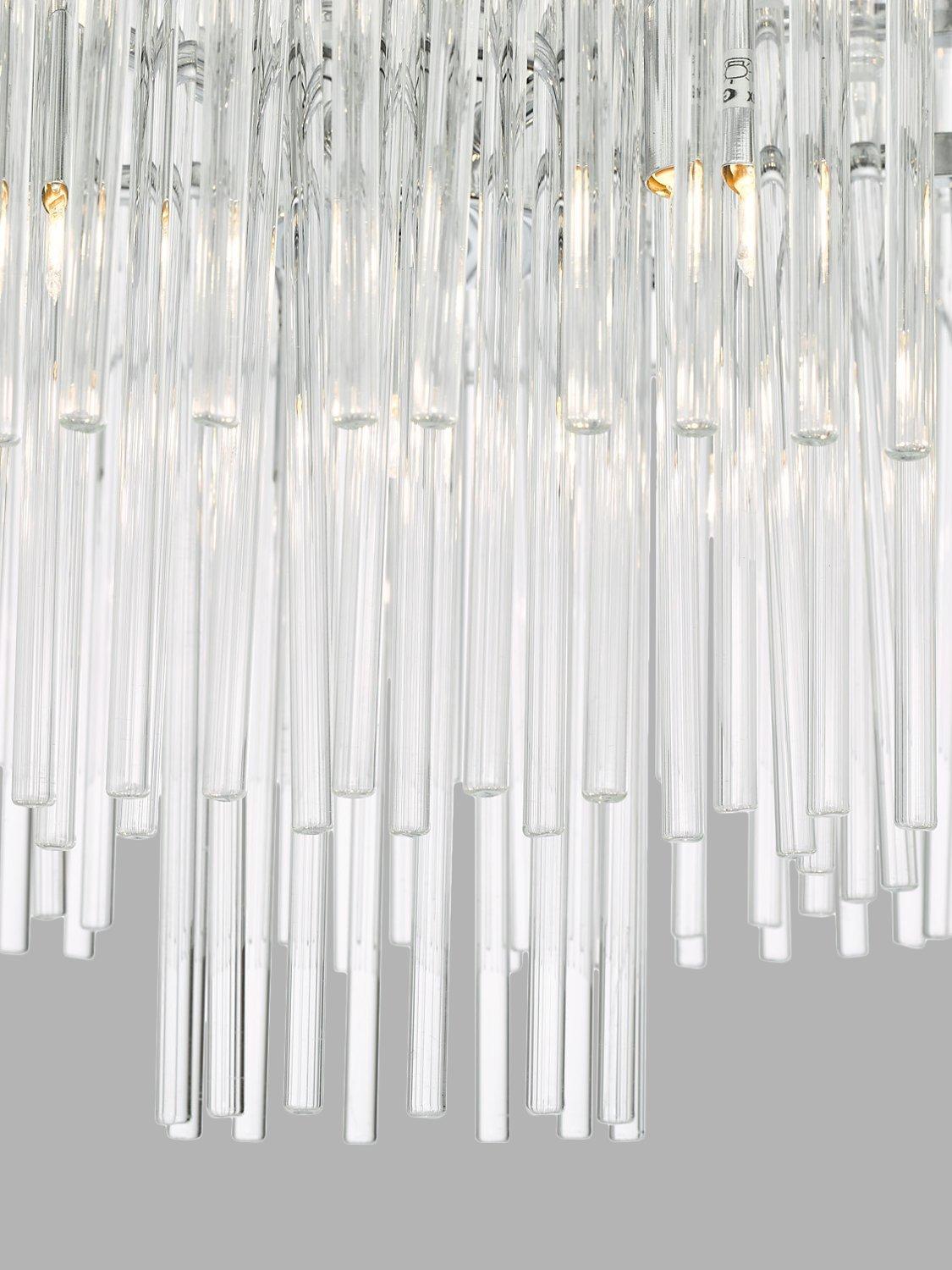 Art-Deco glass ceiling light adjustable height - British product