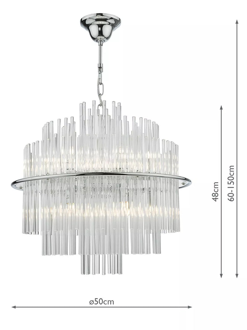 Art-Deco glass ceiling light adjustable height - British product
