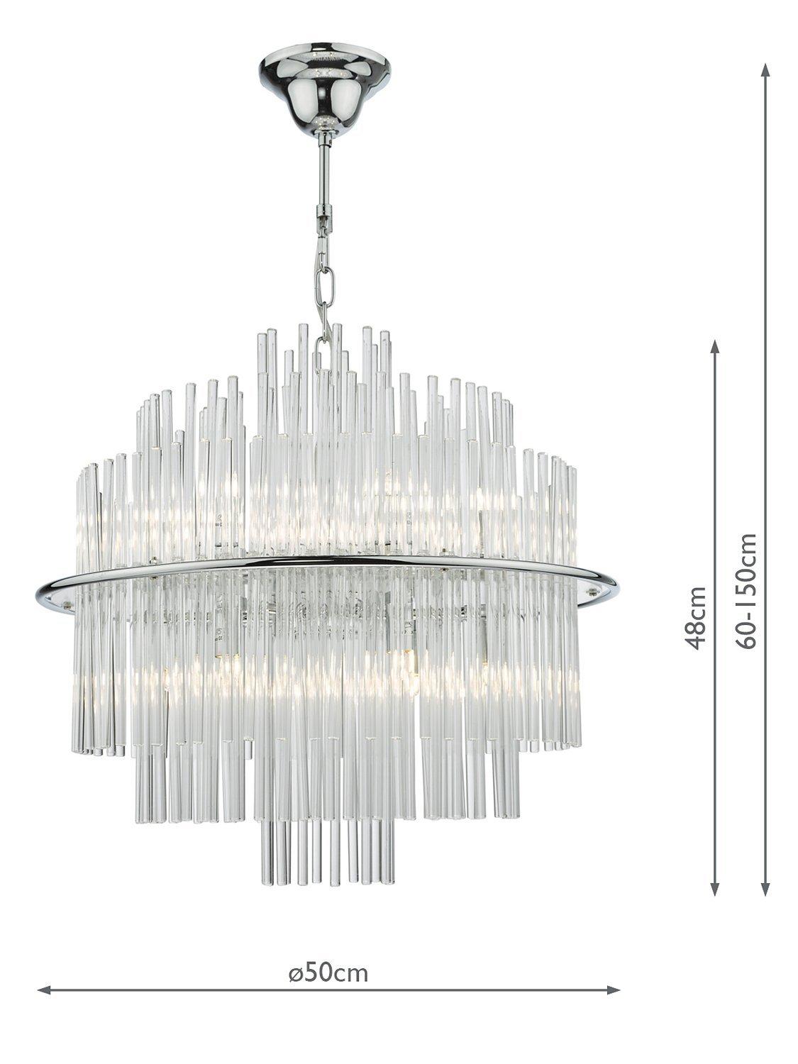 Art-Deco glass ceiling light adjustable height - British product