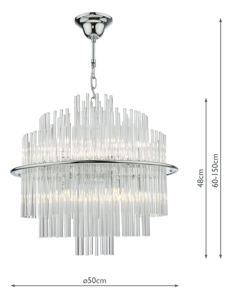 Art-Deco glass ceiling light adjustable height - British product