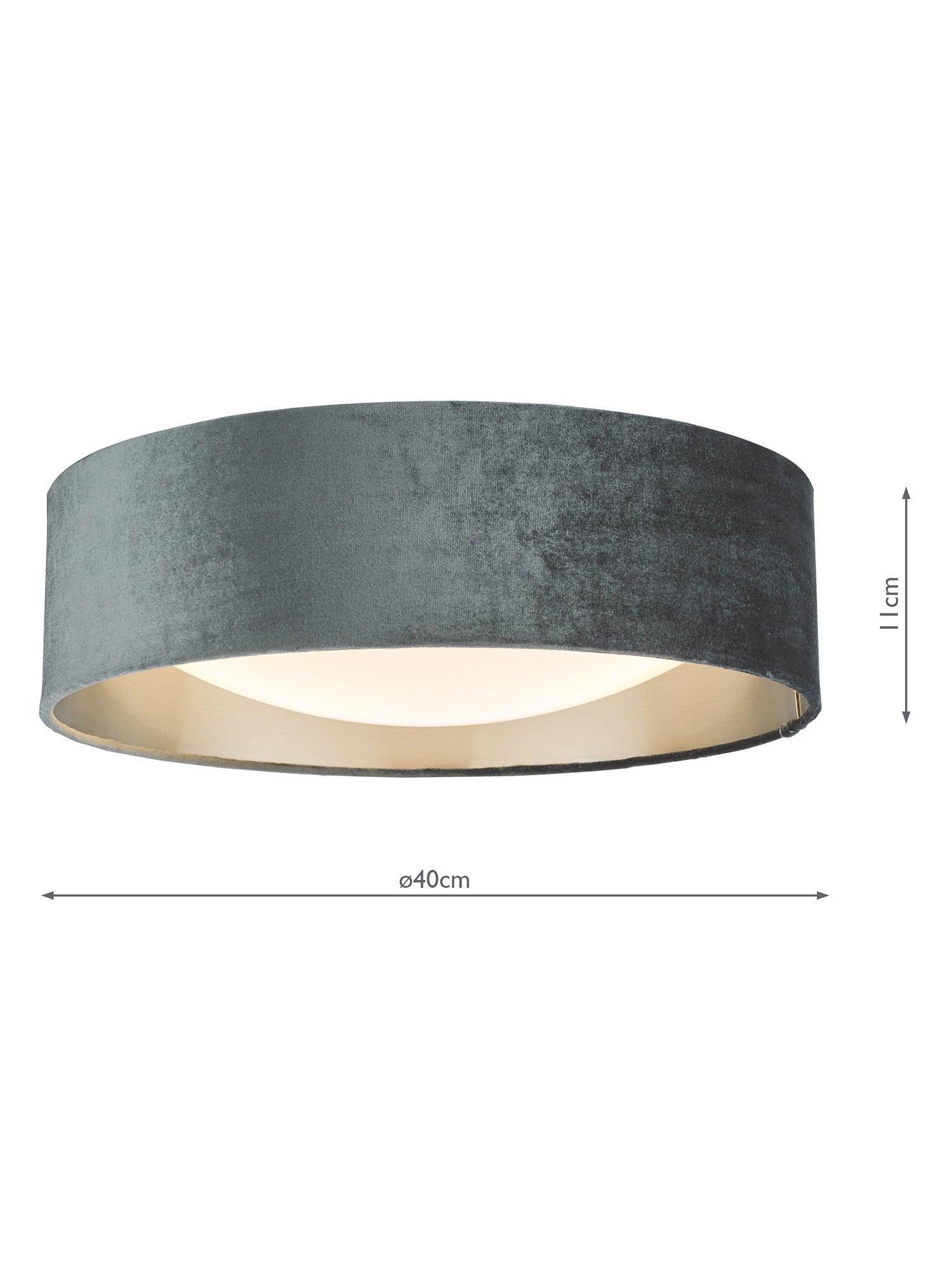 Där Nysa velvet flush ceiling light medium (British brand)
