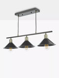 Där Jalen bar ceiling light graphite antique brass, imported from the UK