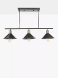 Där Jalen bar ceiling light graphite antique brass, imported from the UK