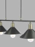 Där Jalen bar ceiling light graphite antique brass, imported from the UK