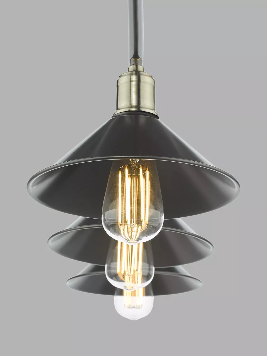 Där Jalen bar ceiling light graphite antique brass, imported from the UK