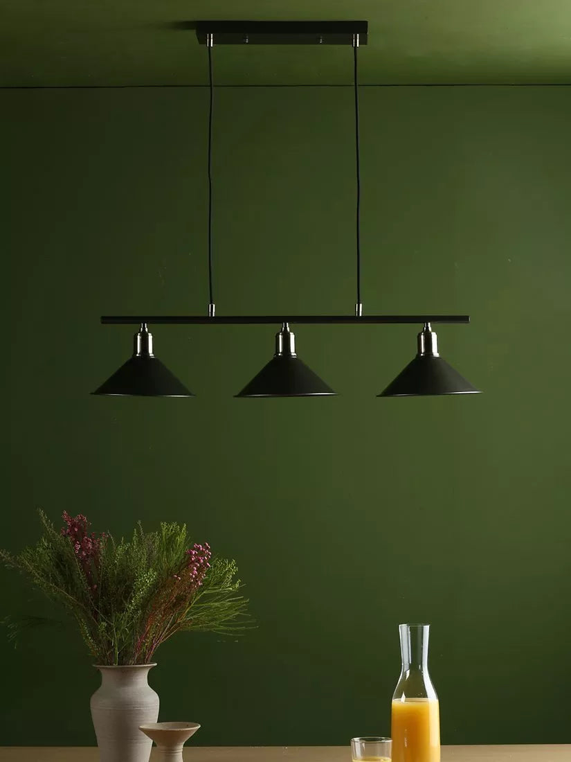 Där Jalen bar ceiling light graphite antique brass, imported from the UK