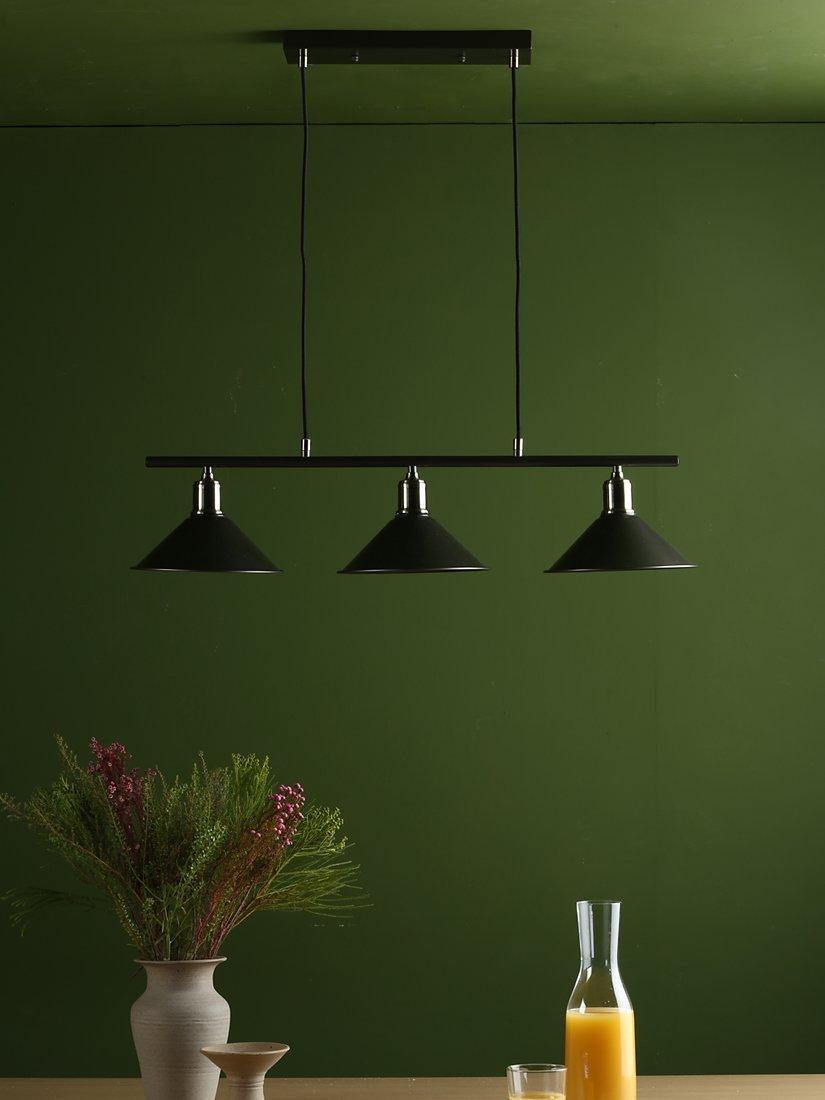 Där Jalen bar ceiling light graphite antique brass, imported from the UK