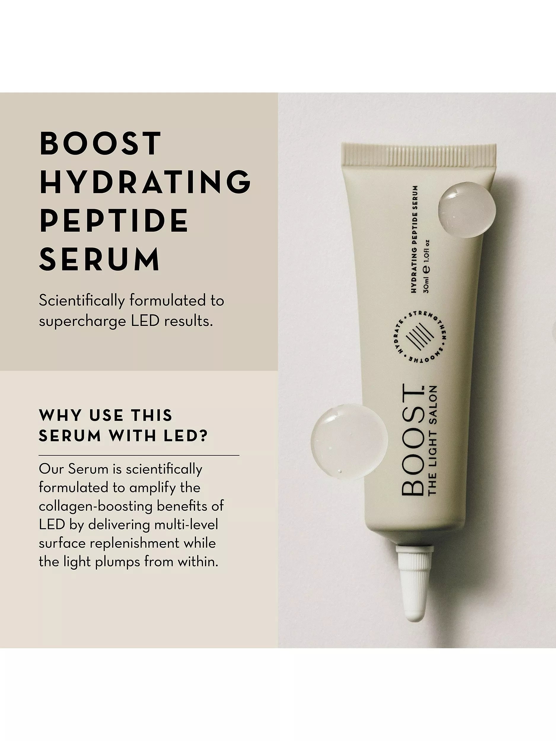 The Light Salon hydrating peptide serum 30ml - British product