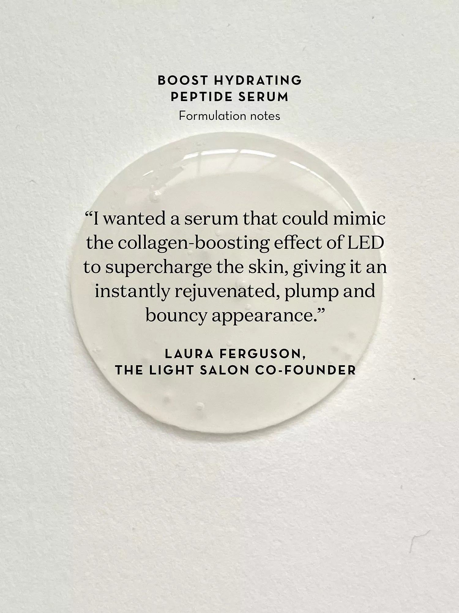 The Light Salon hydrating peptide serum 30ml - British product