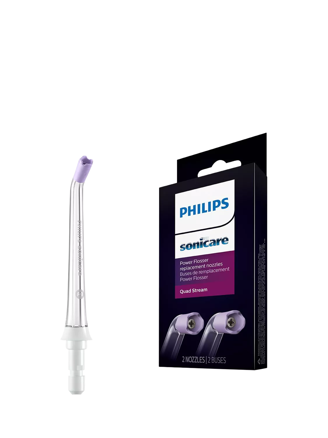 Philips Sonicare Quad Stream replacement nozzles pack of 2 (British brand)