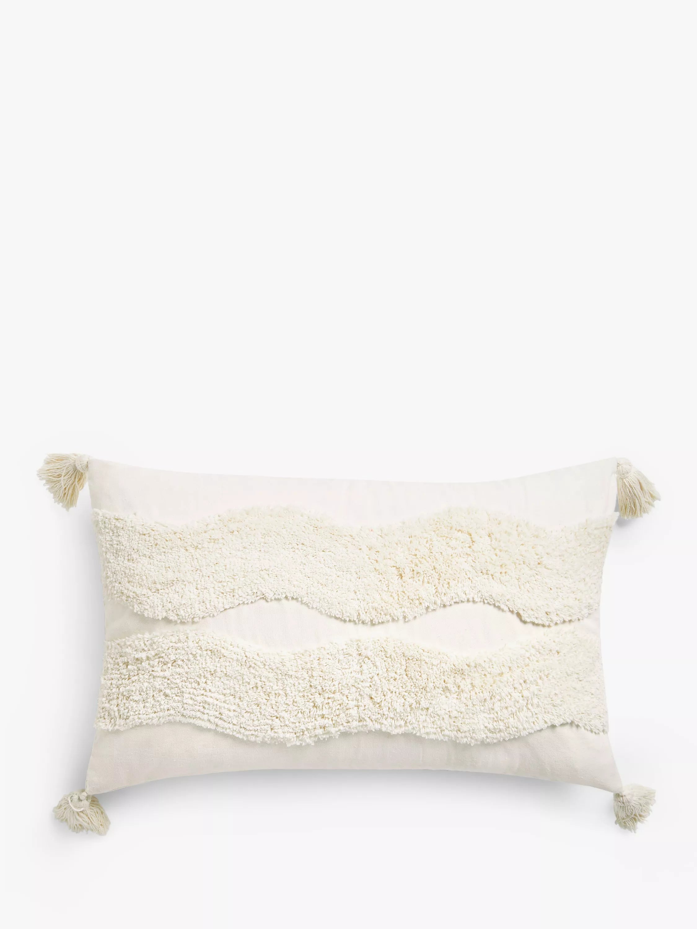 John Lewis tufted waves cushion 35x55cm, imported from the UK