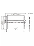 AVF outdoor flat TV wall mount for 40-75 inch TVs, black, imported from the UK