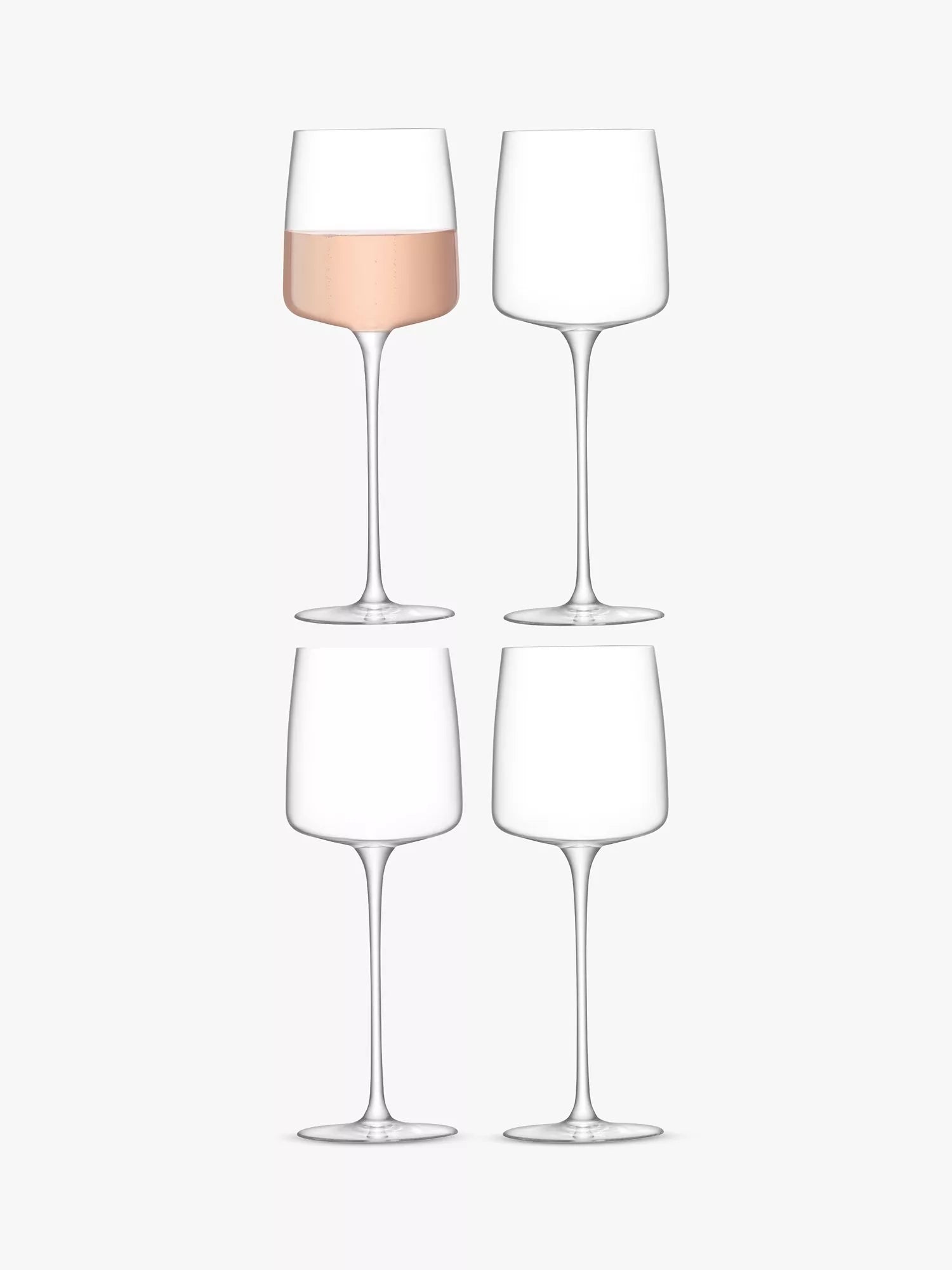 LSA International Metropolitan white wine glasses set of 4 350ml (British brand)