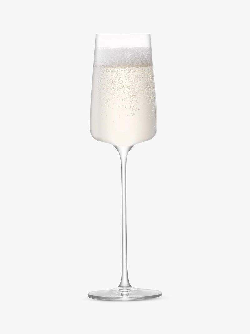 LSA International Metropolitan champagne flutes set of 4 230ml - British product