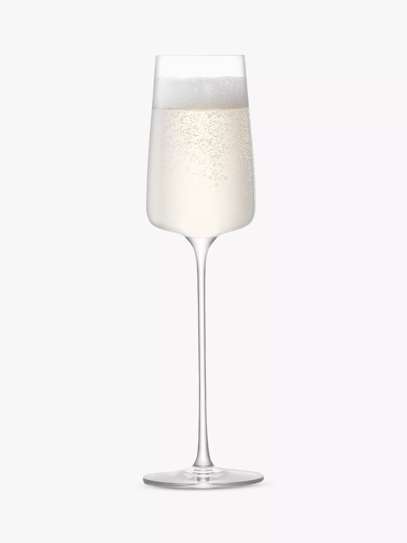 LSA International Metropolitan champagne flutes set of 4 230ml - British product