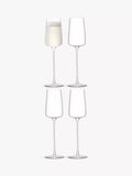 LSA International Metropolitan champagne flutes set of 4 230ml - British product